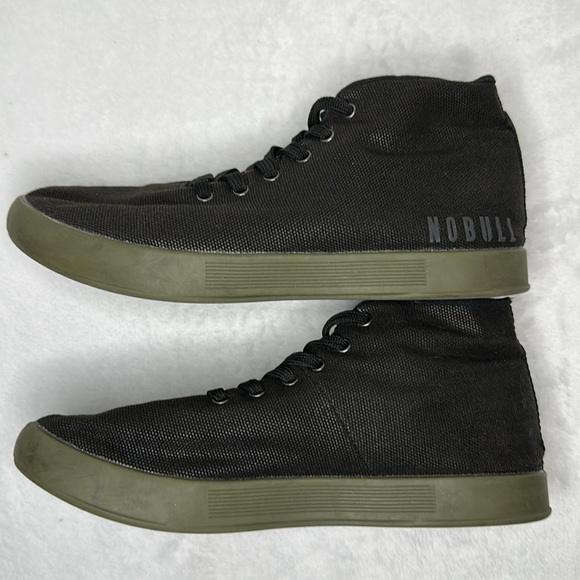 NoBull Unisex Black Coffee Canvas Mid Trainer M 6.5 W 8 - Picture 7 of 10